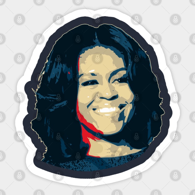 Michelle Obama Pop Art Sticker by Nerd_art